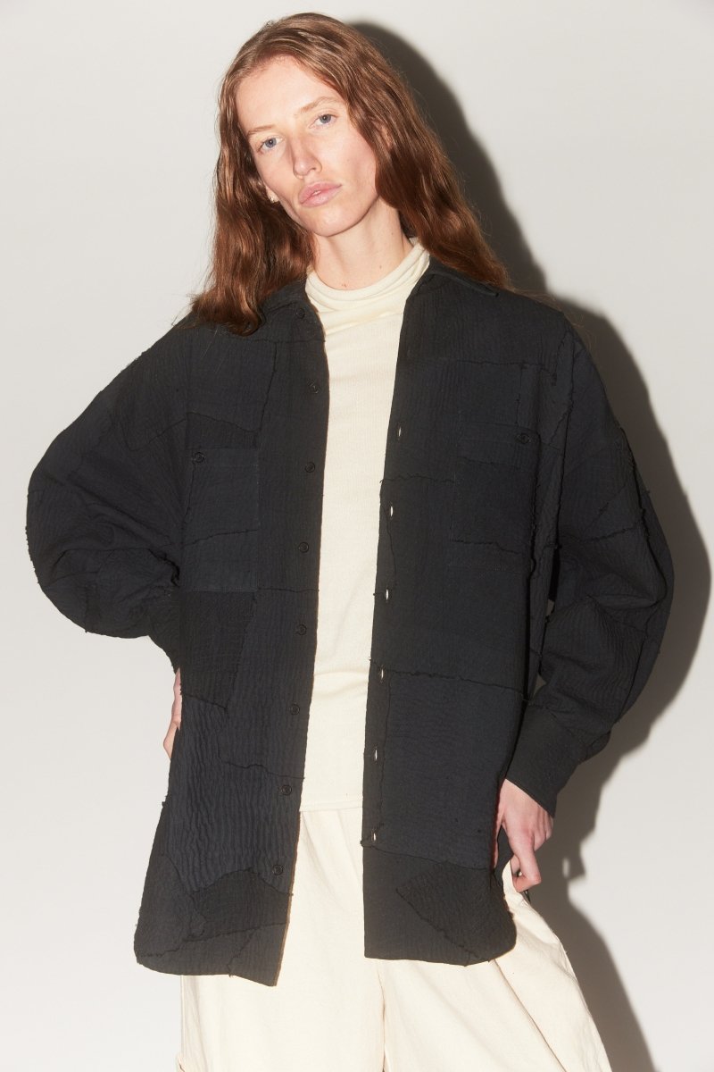 Patchwork Shirt Jacket - Soochie - 11.11