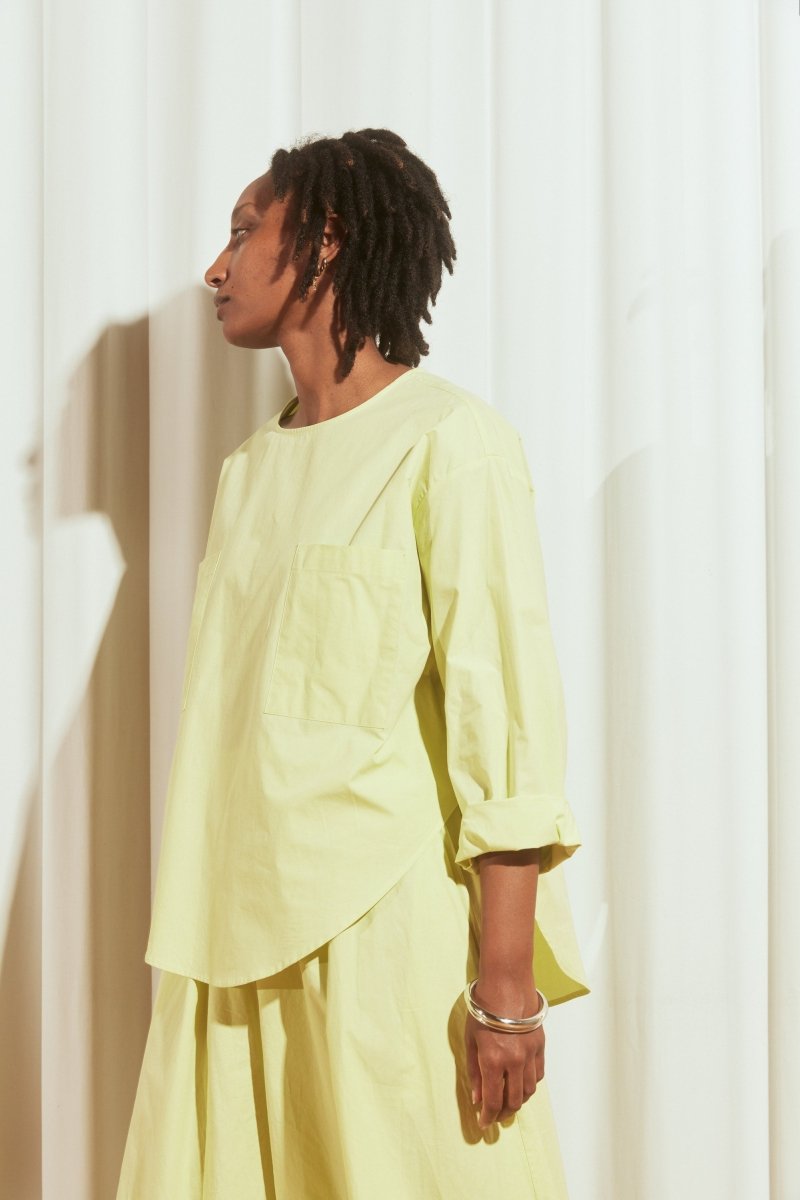 Pocket Popover Top in Citra - Soochie - Modern Weaving