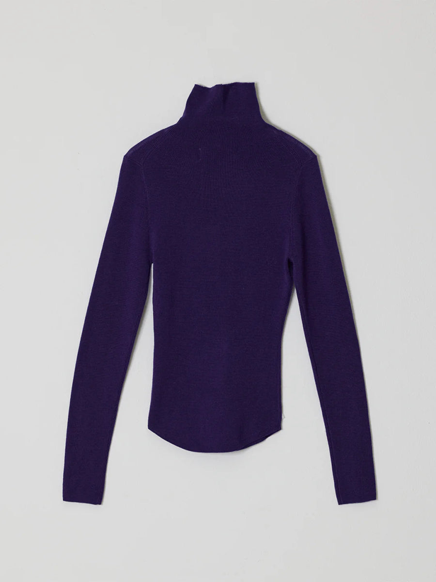 Ribbed Highneck in Grape - Soochie - Sayaka Davis