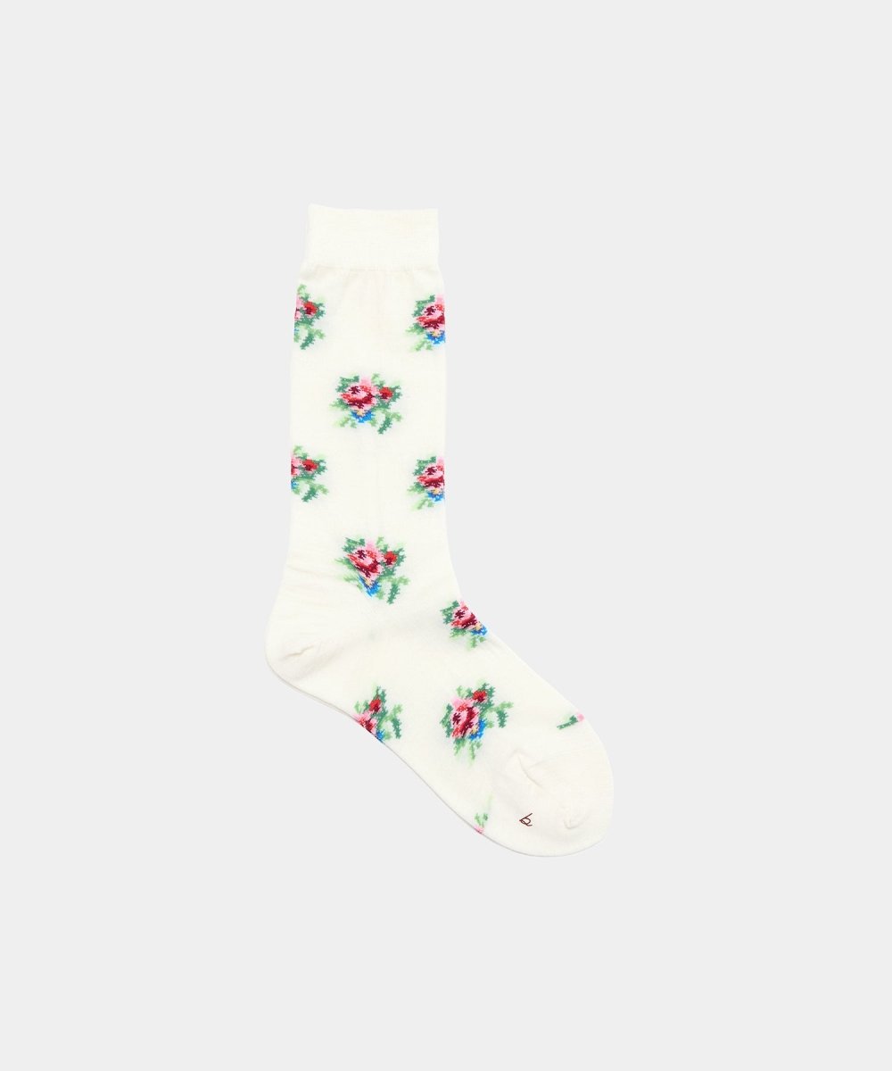 Rose Socks in Off White - Soochie - Babaco
