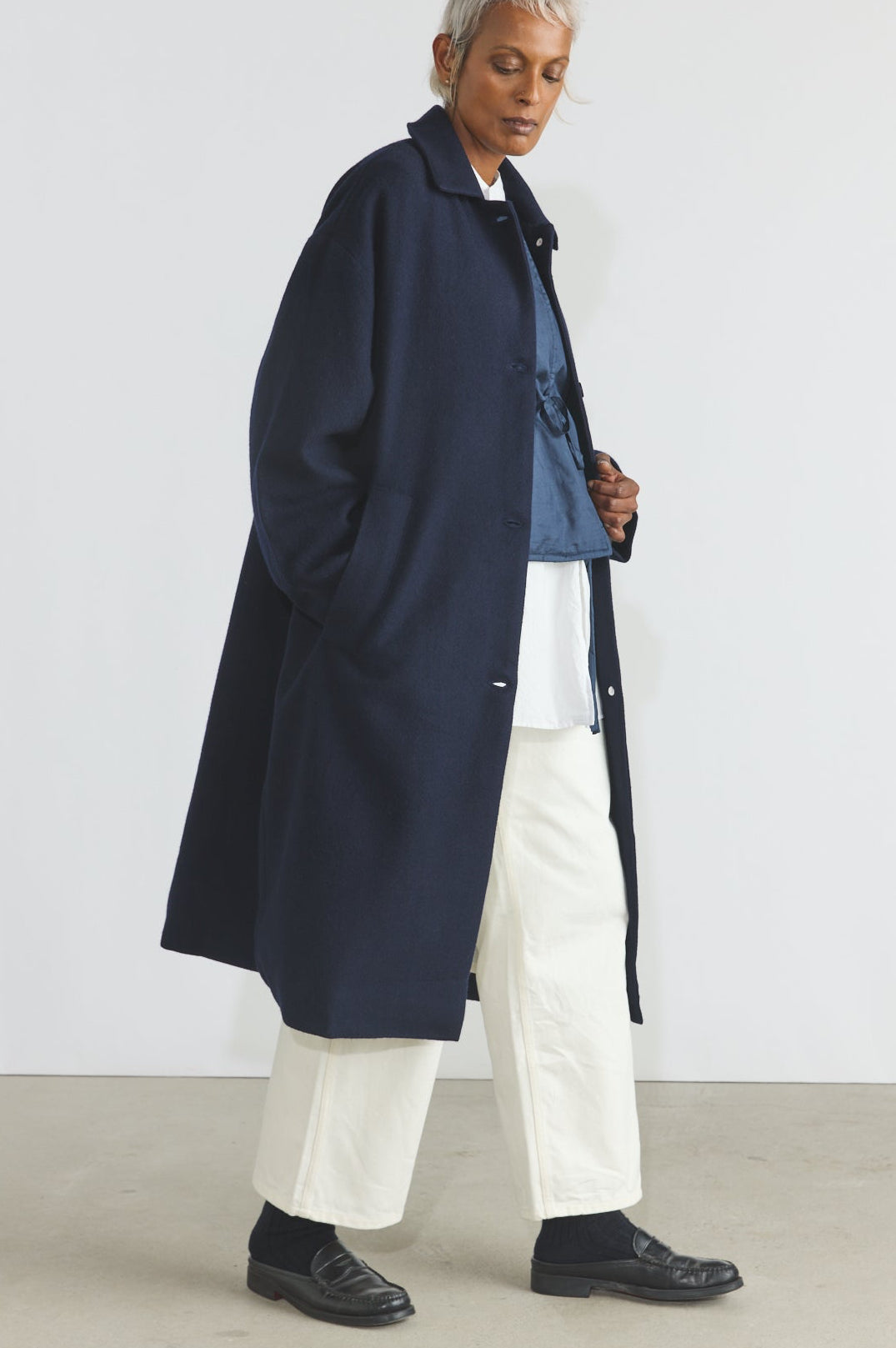 Steve Merino Coat - Dark Ultramarine