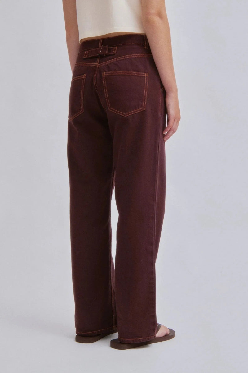 Straight Leg Denim in Sangria - Soochie - Sayaka Davis