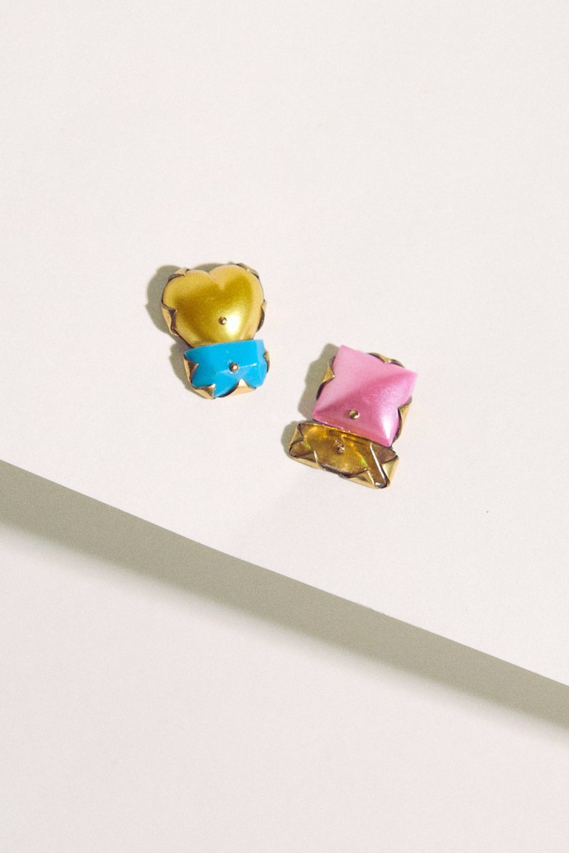Tiny Pearl Studs - Yellow, Pink & Blue - Soochie - Nikki Couppee
