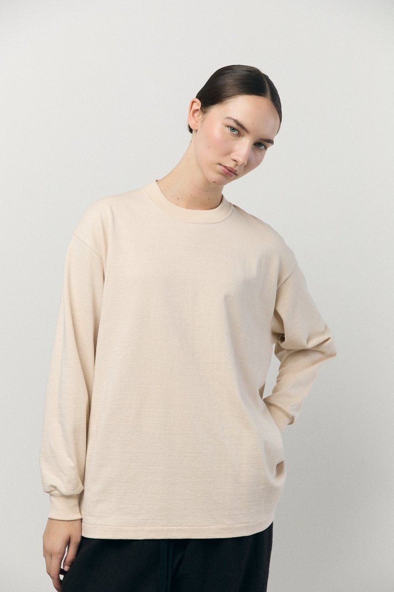 Tube Long Sleeve T-Shirt in Beige - Soochie - Yoko Sakamoto