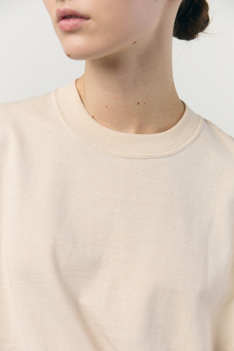 Tube Long Sleeve T-Shirt in Beige - Soochie - Yoko Sakamoto