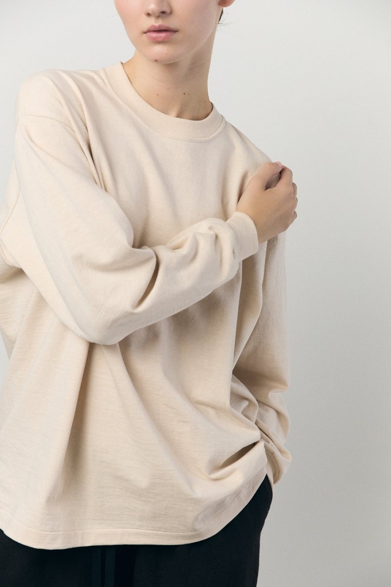 Tube Long Sleeve T-Shirt in Beige - Soochie - Yoko Sakamoto