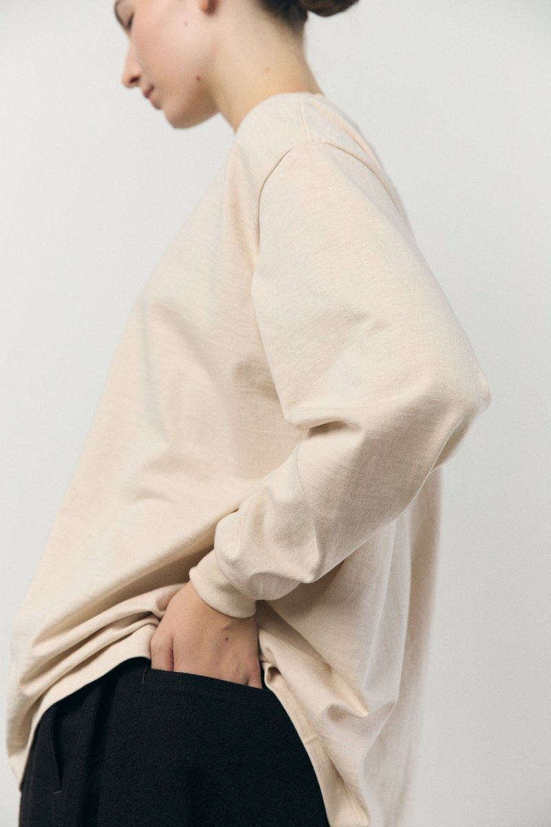 Tube Long Sleeve T-Shirt in Beige - Soochie - Yoko Sakamoto