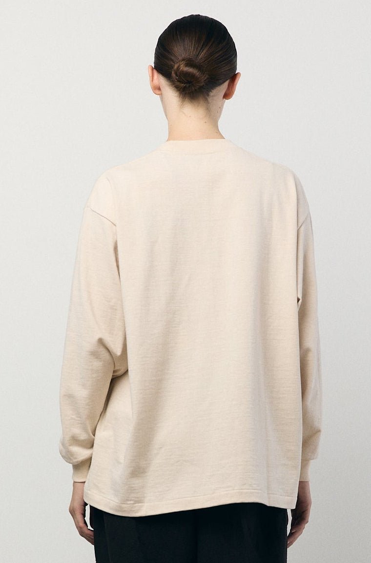 Tube Long Sleeve T-Shirt in Beige - Soochie - Yoko Sakamoto