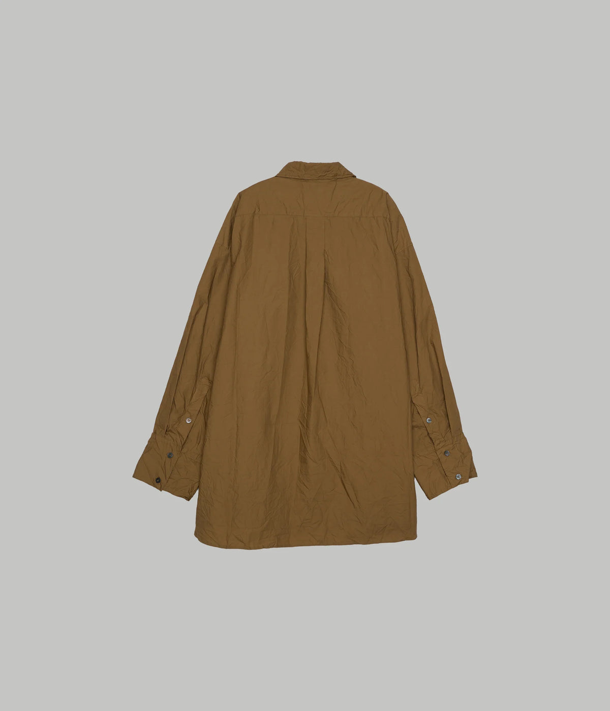Crinkled Oversized Shirt - Walnut