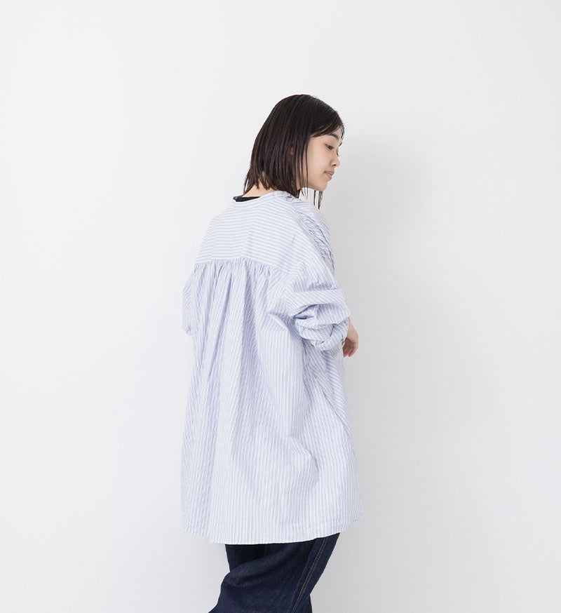 Pullover Shirt in Navy and Red Stripe