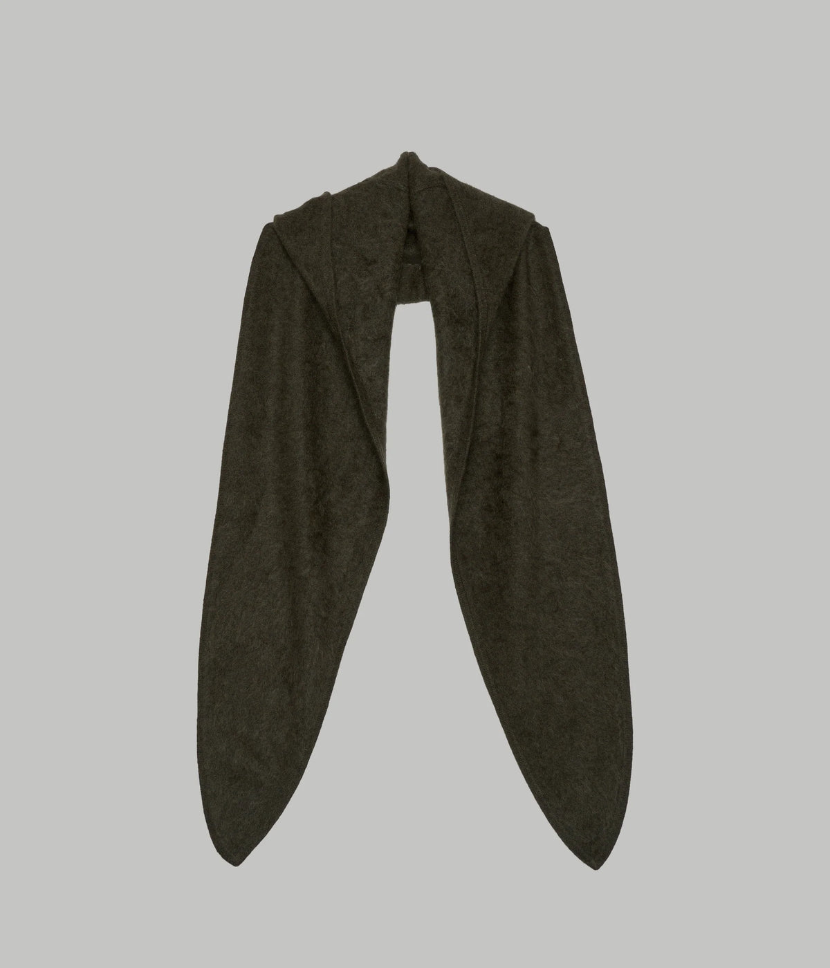 Hooded Cashmere Scarf - Olive