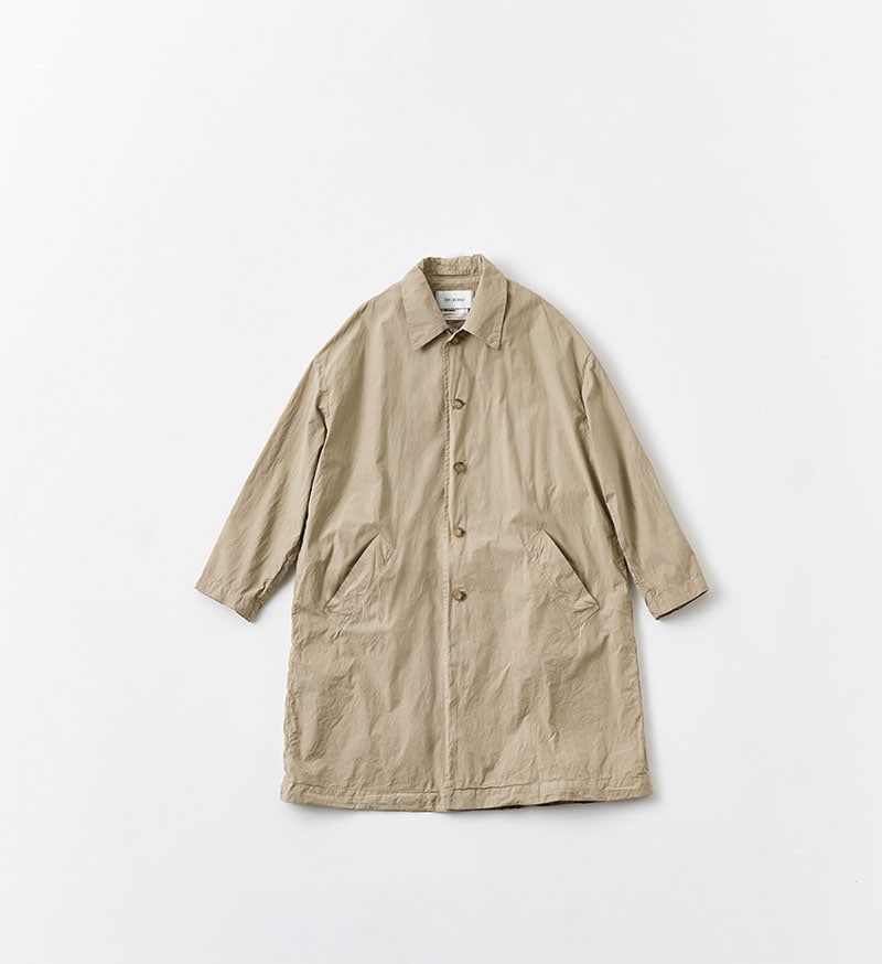 Cotton Silk Coat in Beige