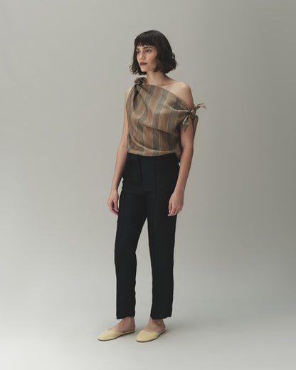Swan Top in Tie Stripe