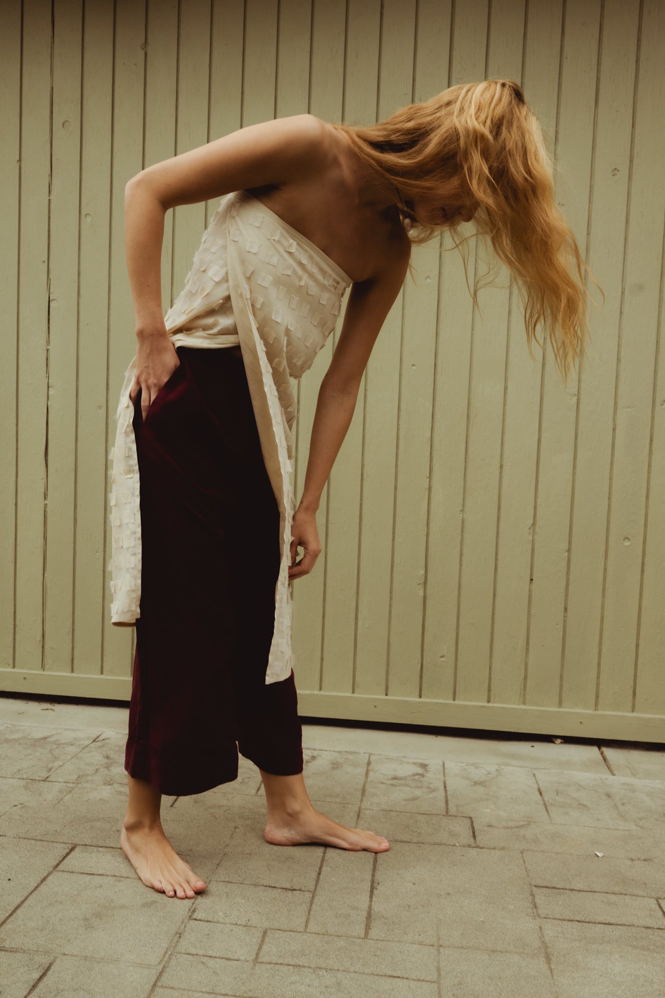 Muga Silk Offcuts Wrap Long Skirt - Undyed