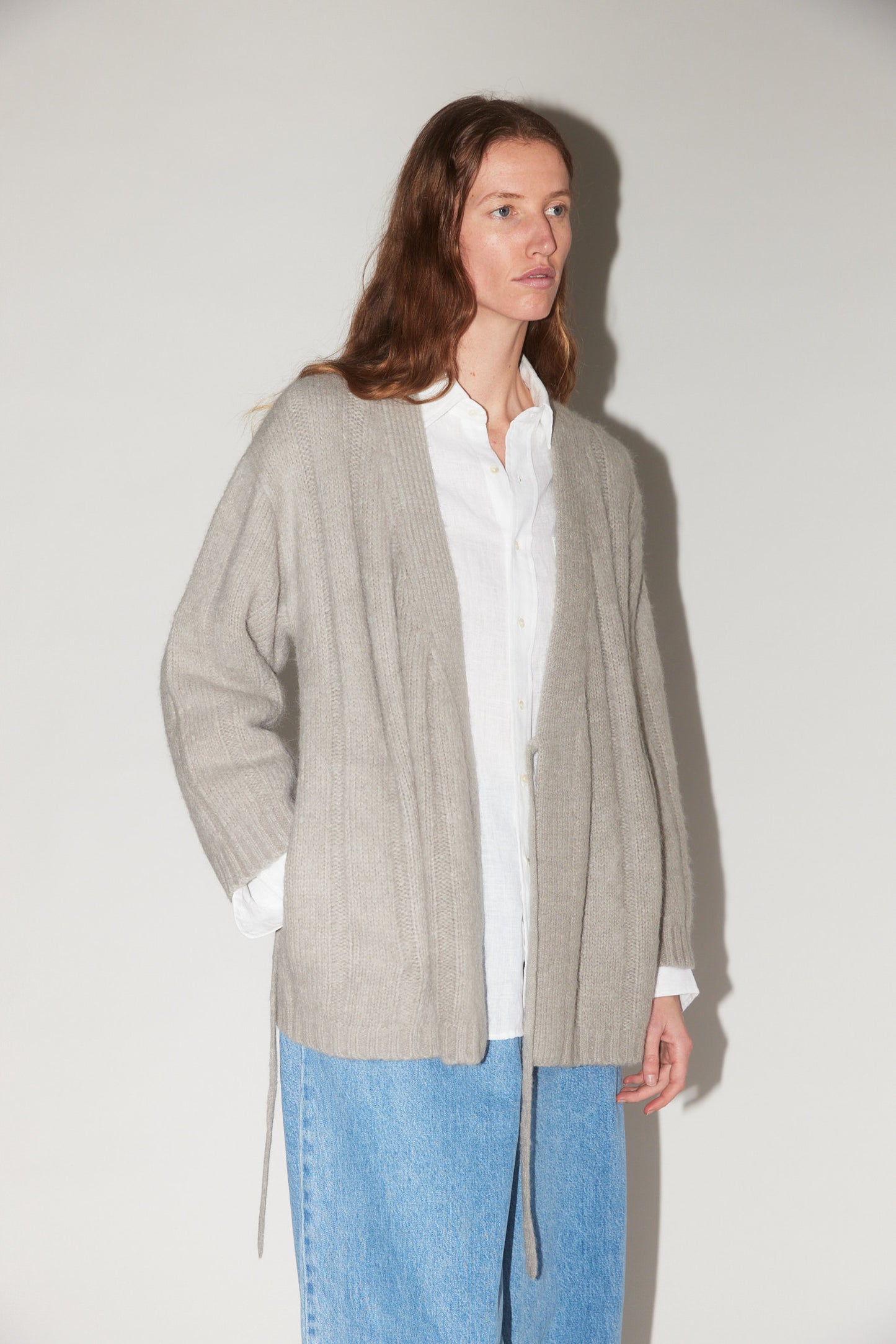 Roan Wrap Cardigan in Fog