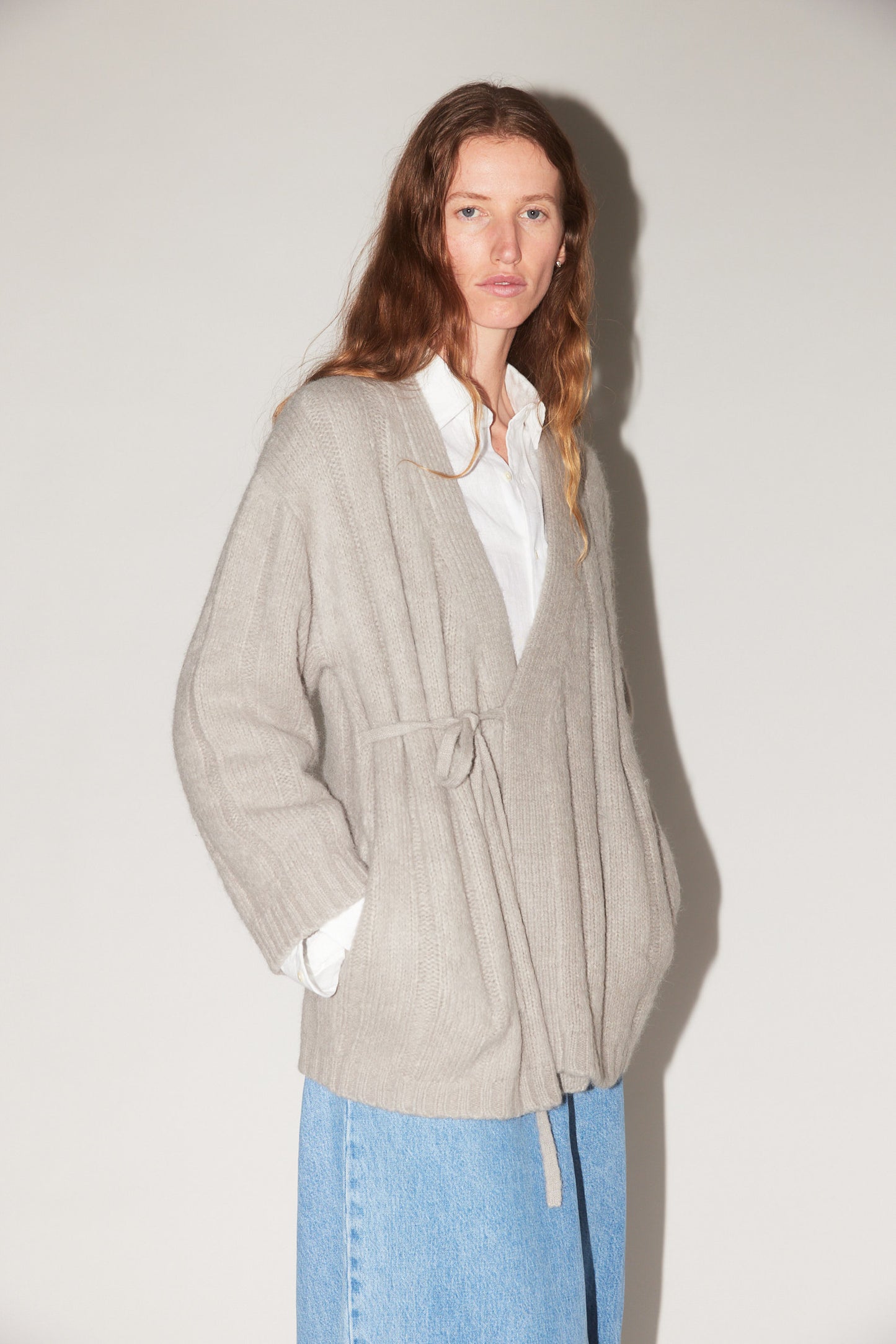 Roan Wrap Cardigan in Fog