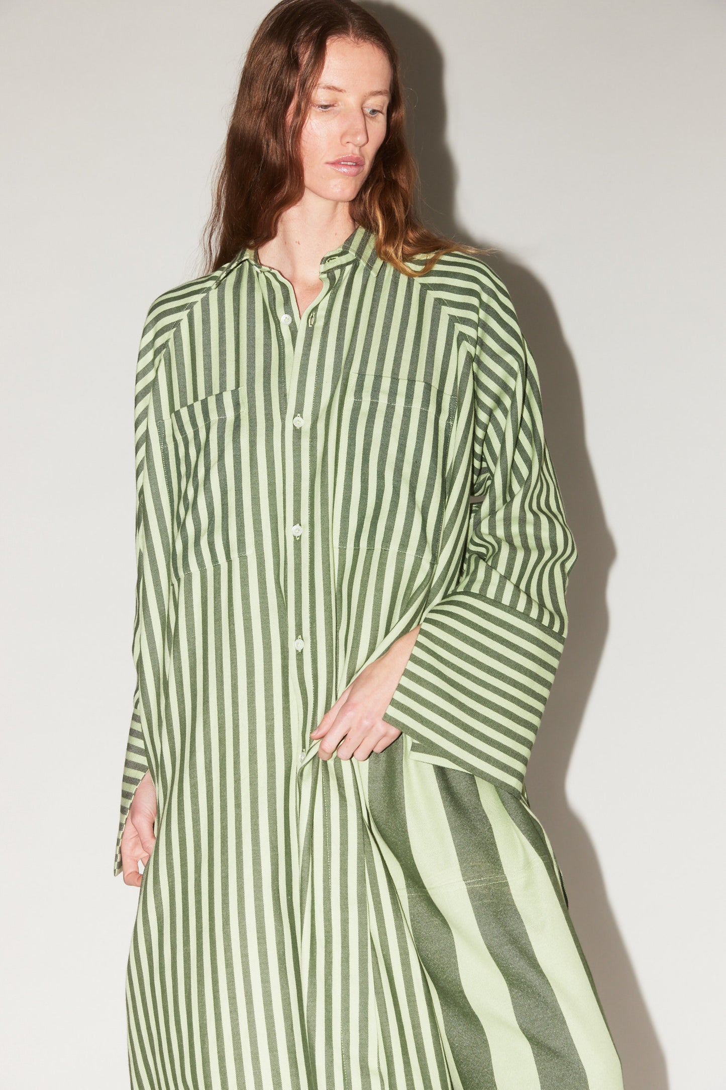 Parachute Pants in Green Stripe