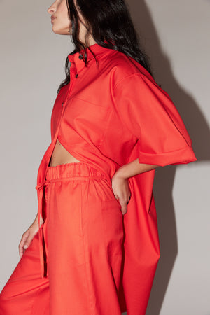 Oxford Wide Leg Pants