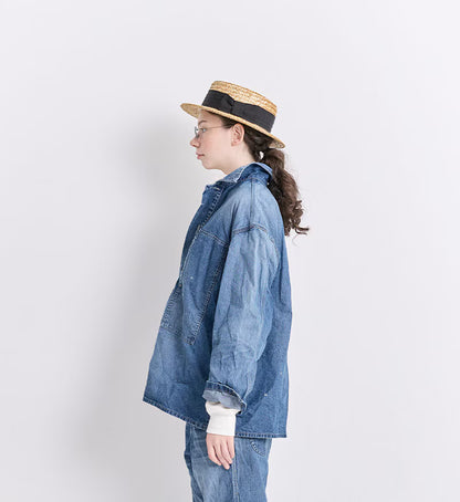 Denim Pullover Shirt - Indigo