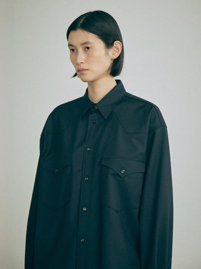 Brenda Woven Shirt - Navy