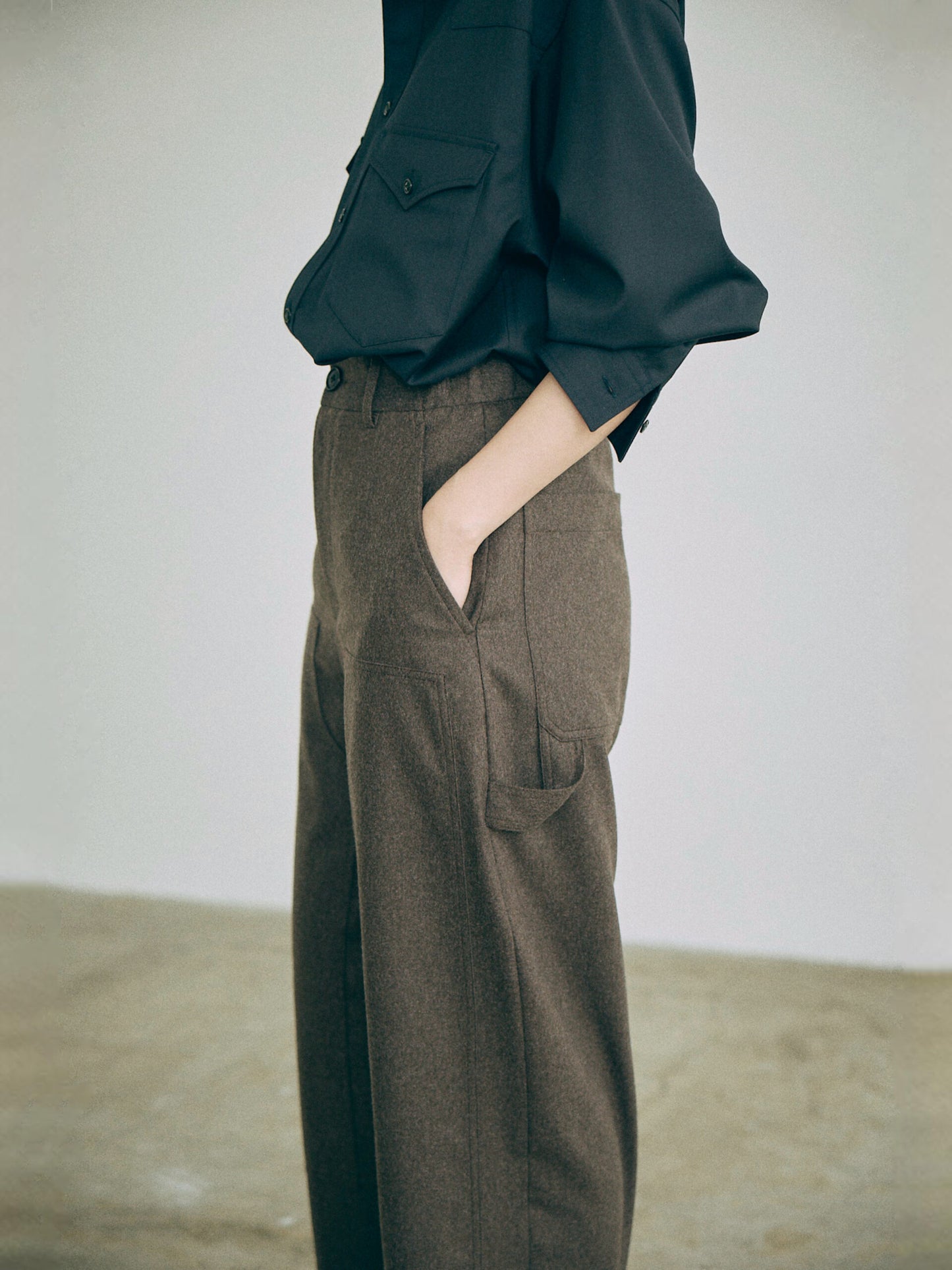 Holt Wool Pant - Brown