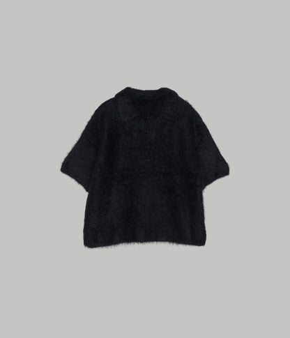 Compact Knit Polo - Black
