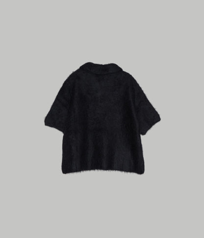 Compact Knit Polo - Black