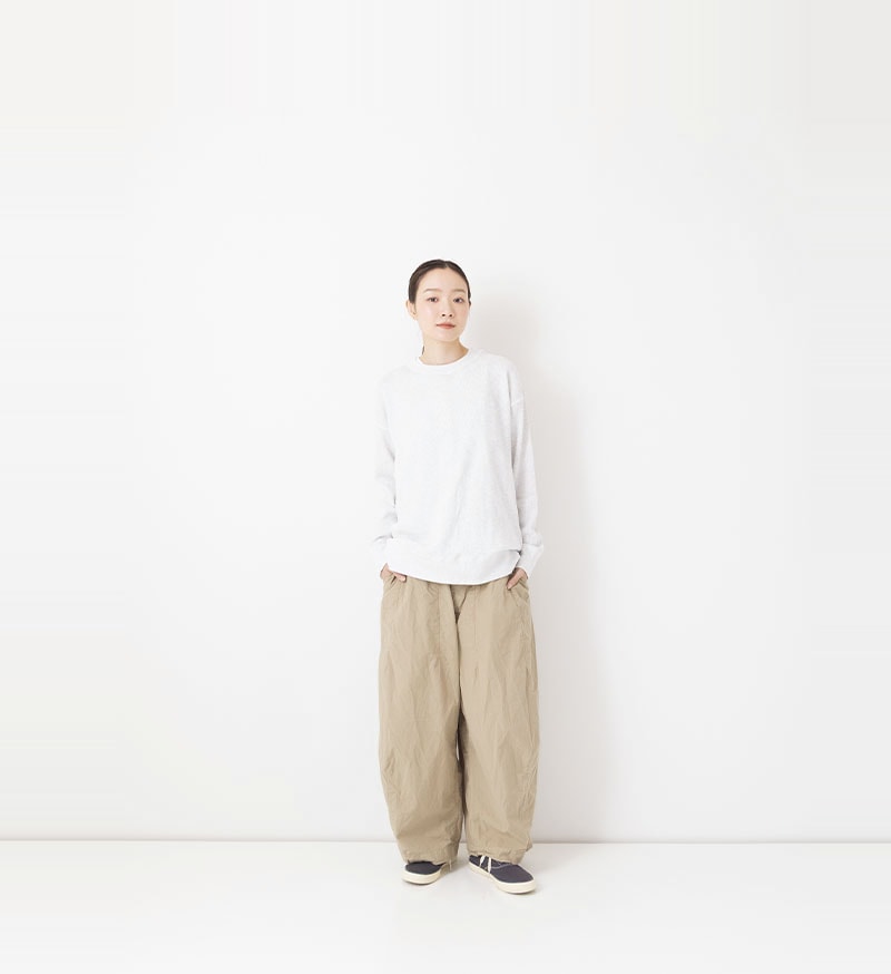 Cotton Silk Pants in Beige