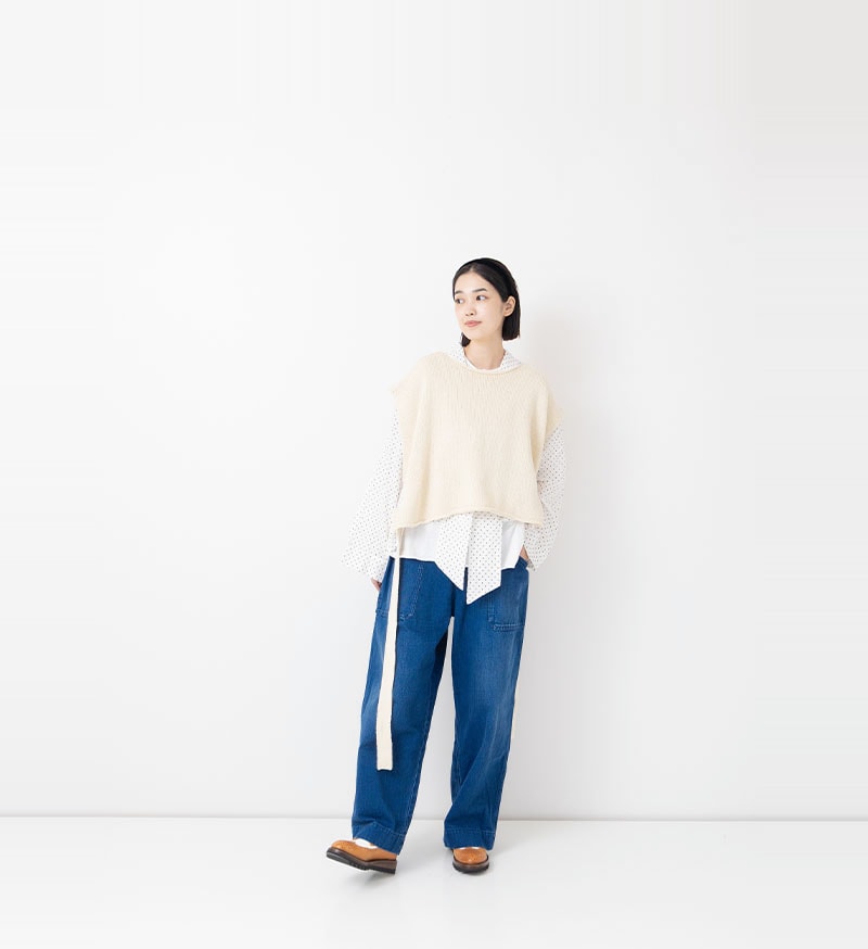 Denim Utility Pants in Blue Indigo