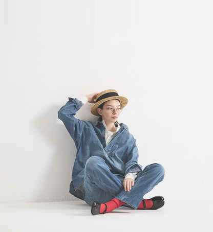 Denim Pullover Shirt - Indigo