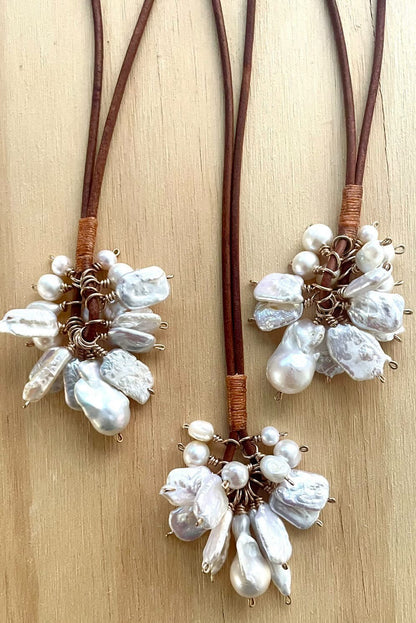 Pearl Cluster Necklace