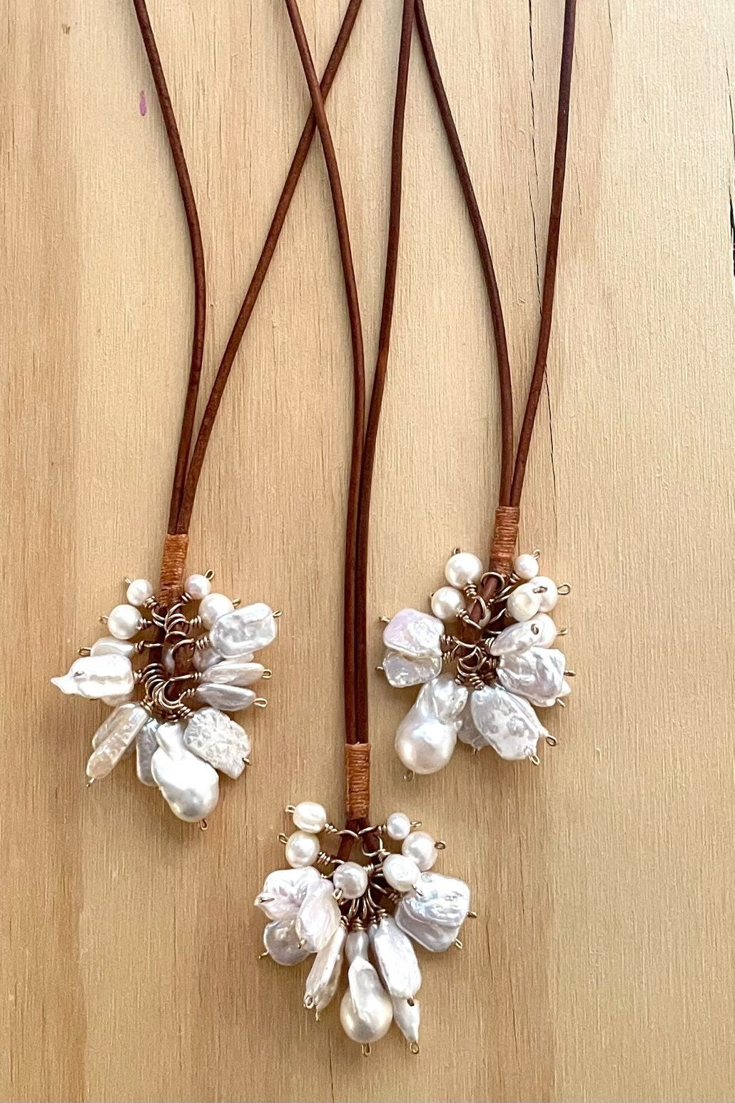 Pearl Cluster Necklace