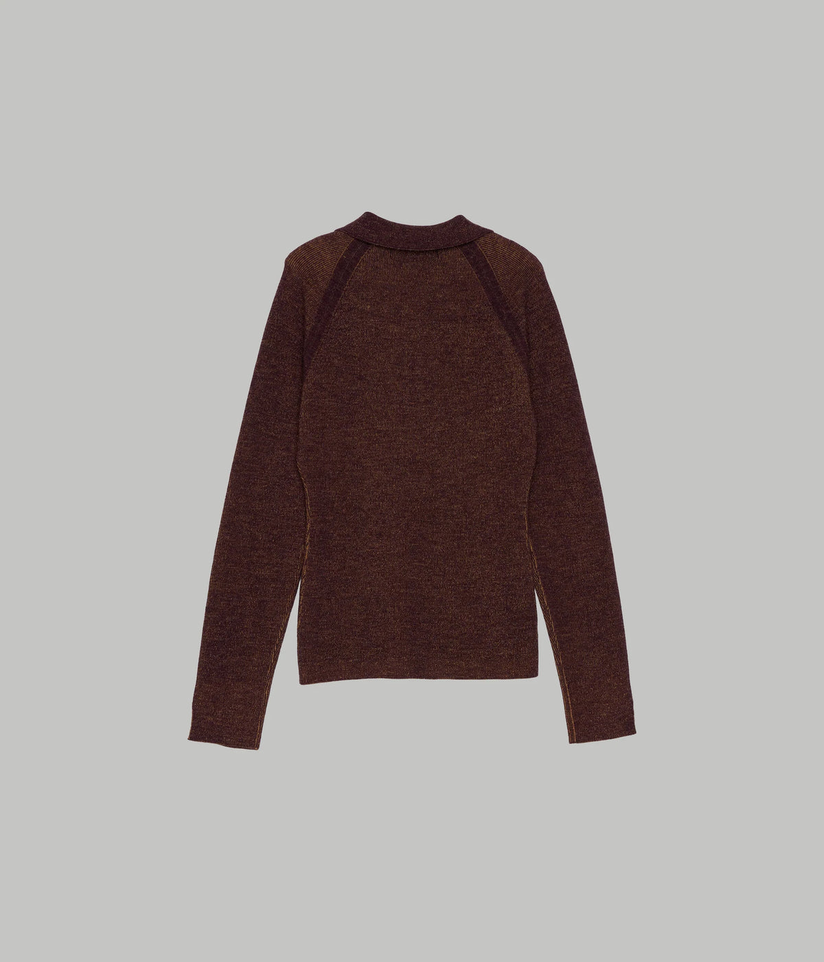 Como Ribbed Polo - Chocolate x Orange