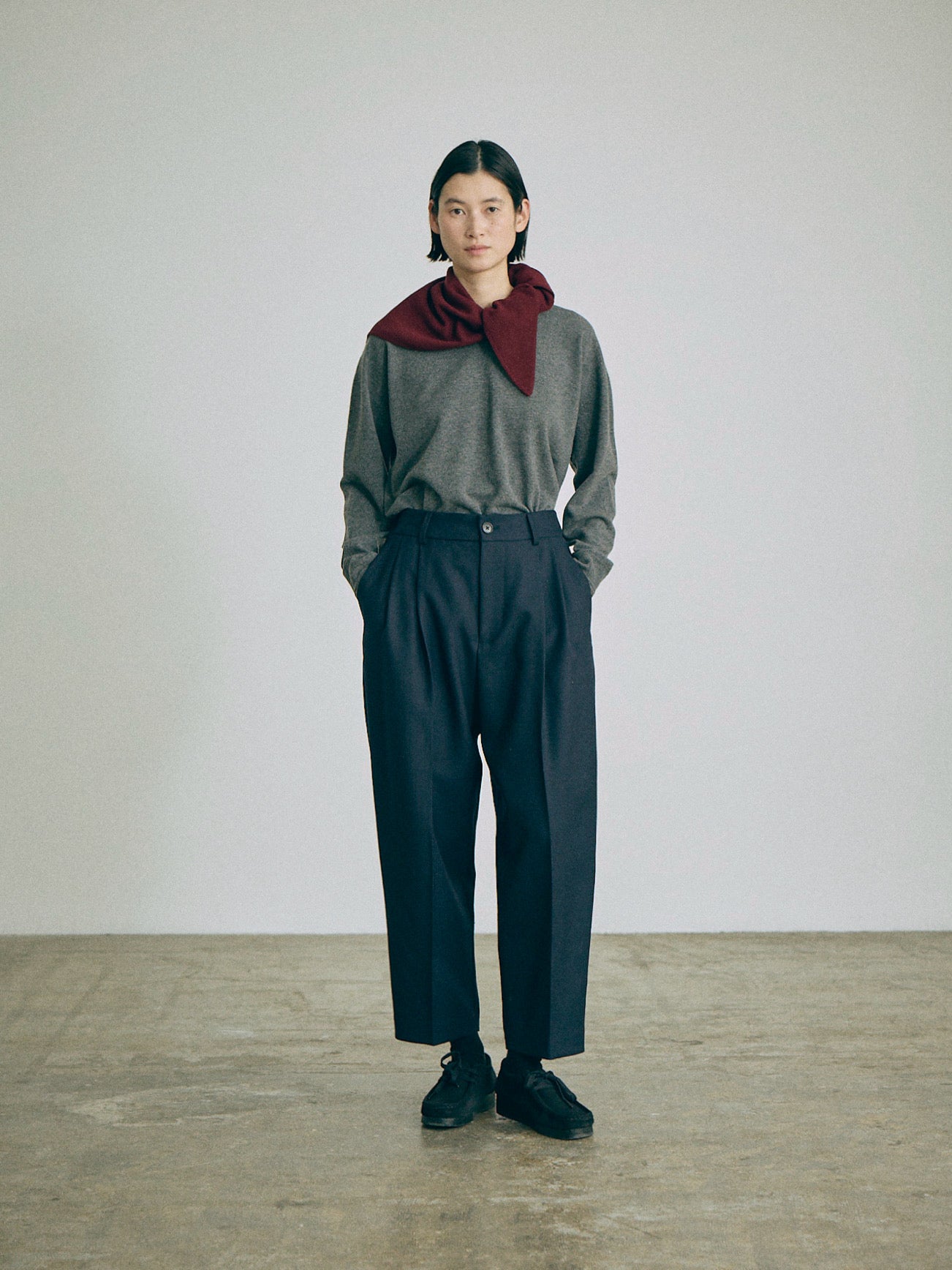 Leno Wool Pant - Navy