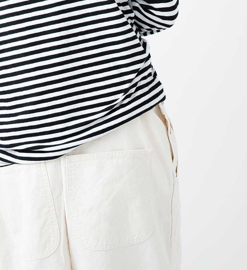 L/S Tee in Black and White Stripe