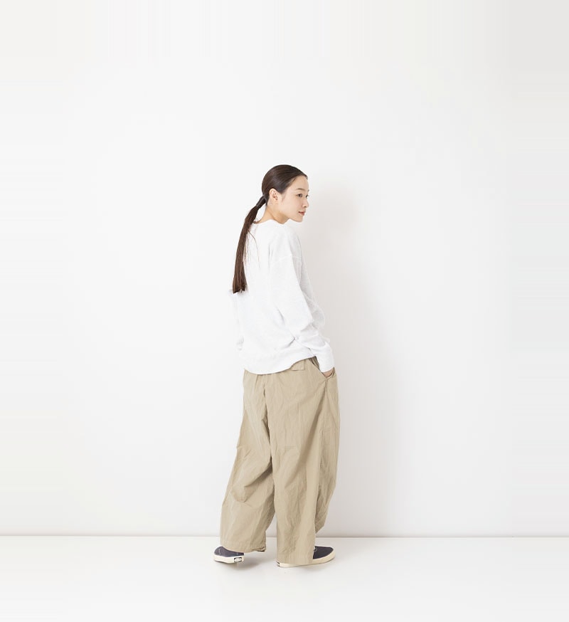 Cotton Silk Pants in Beige