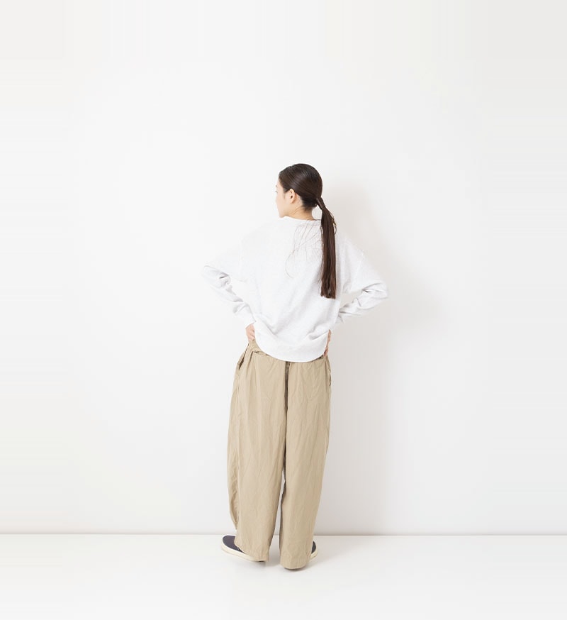 Cotton Silk Pants in Beige
