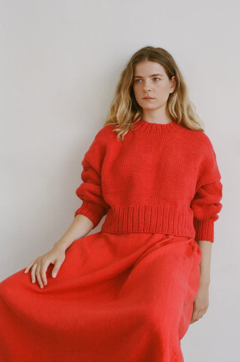 Classic Crewneck Cotton - Rouge