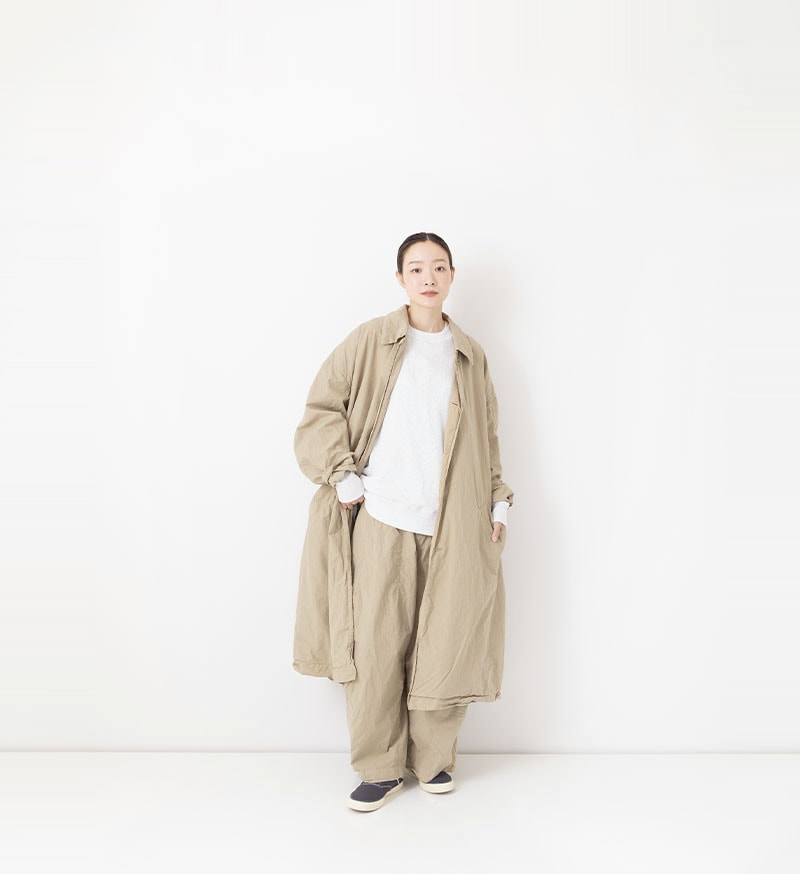 Cotton Silk Pants in Beige