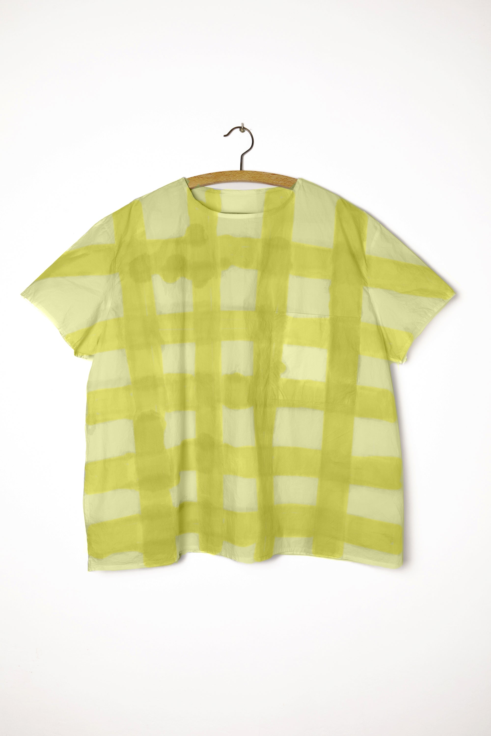 Yell Pocket Shirt — Pistachio Check