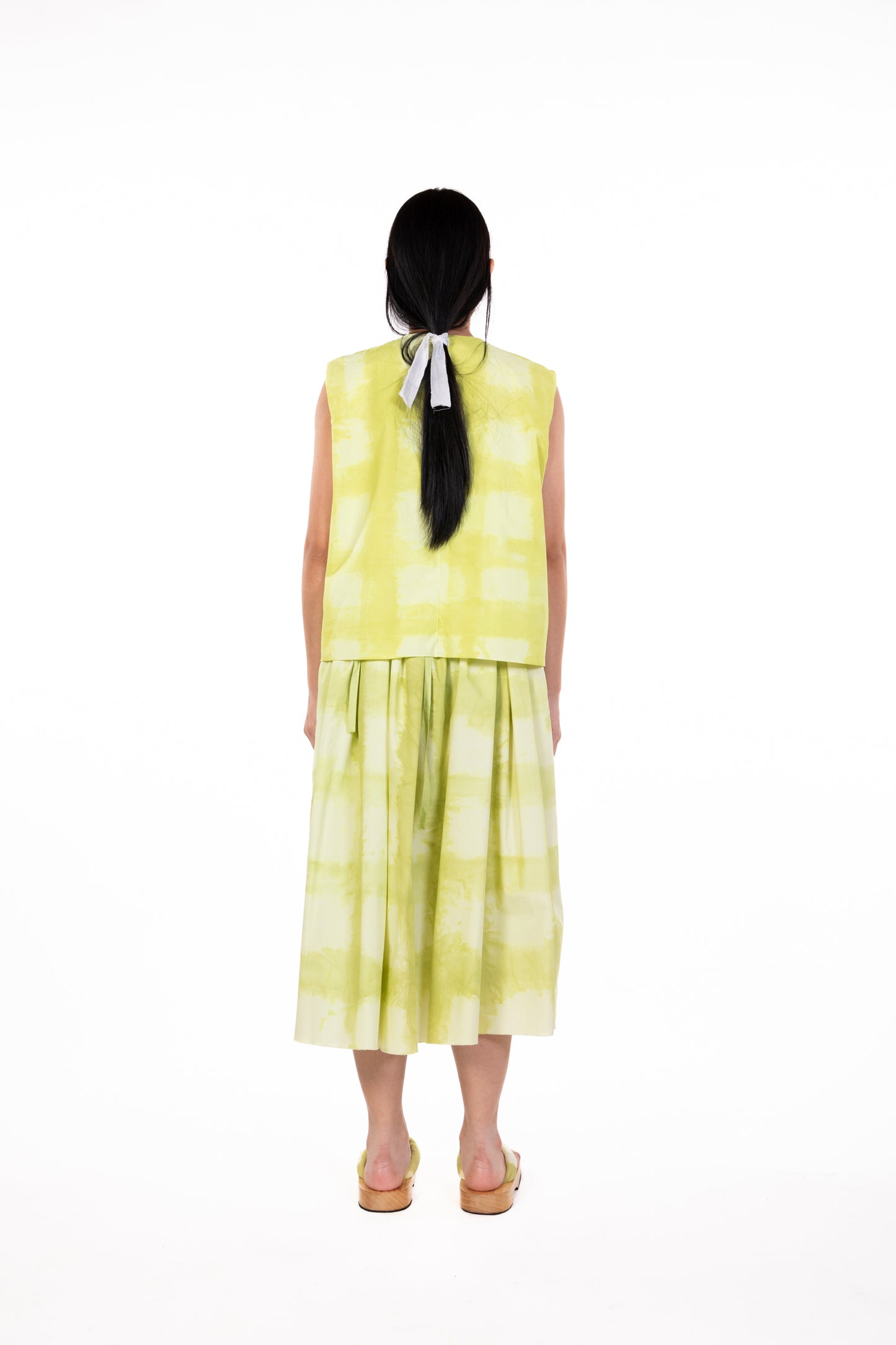 Faro Skirt — Pistachio Check