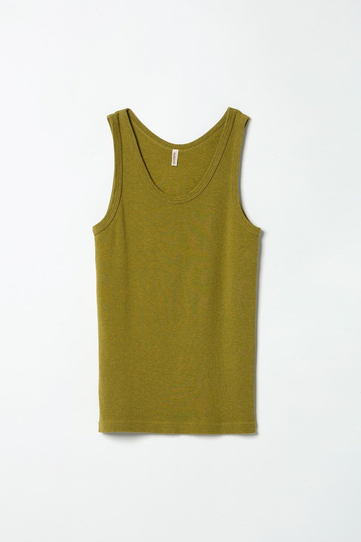 Cotton/Silk Ribbed Tank Top - Pistachio
