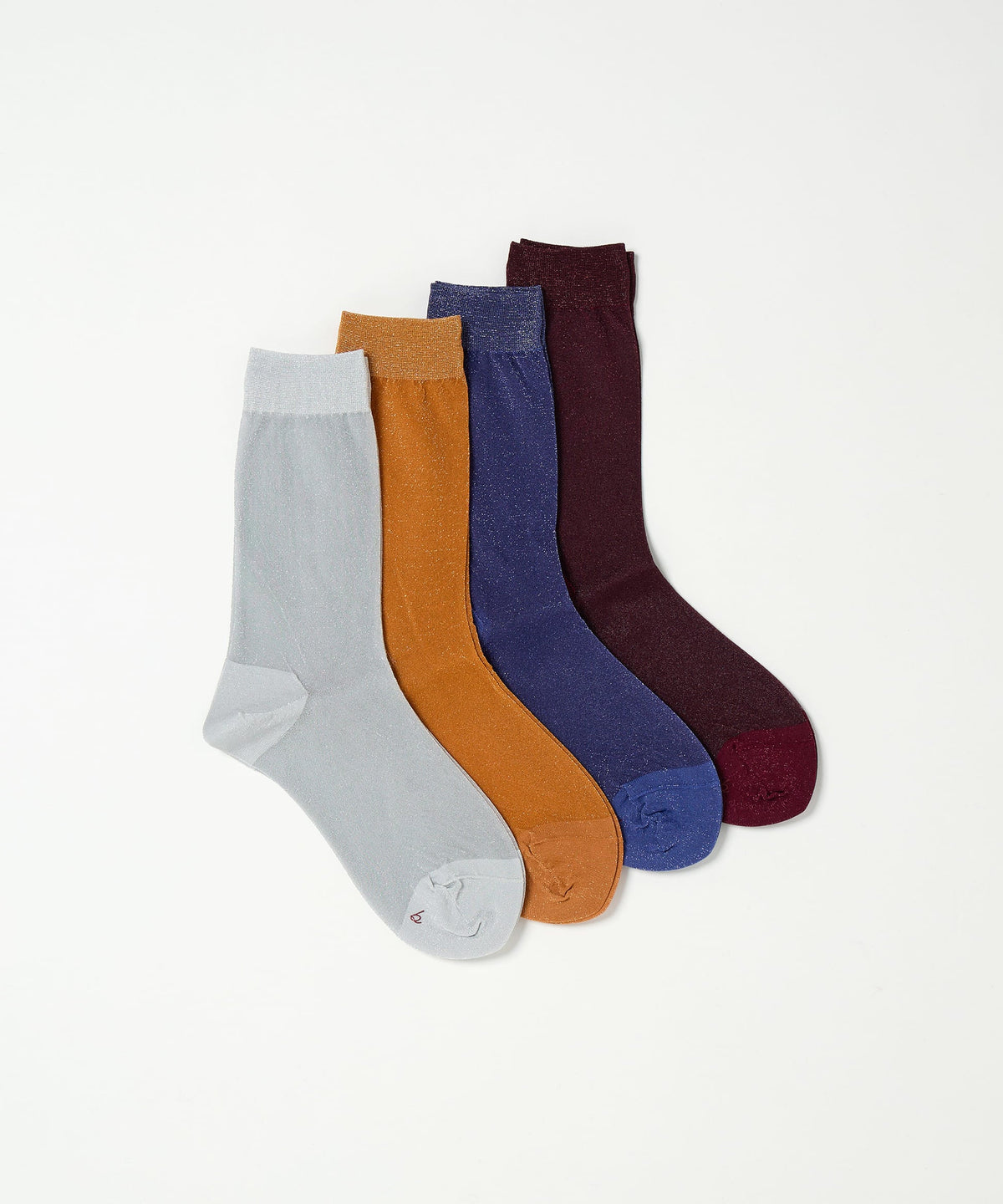 Lurex Sheer Socks - Orange