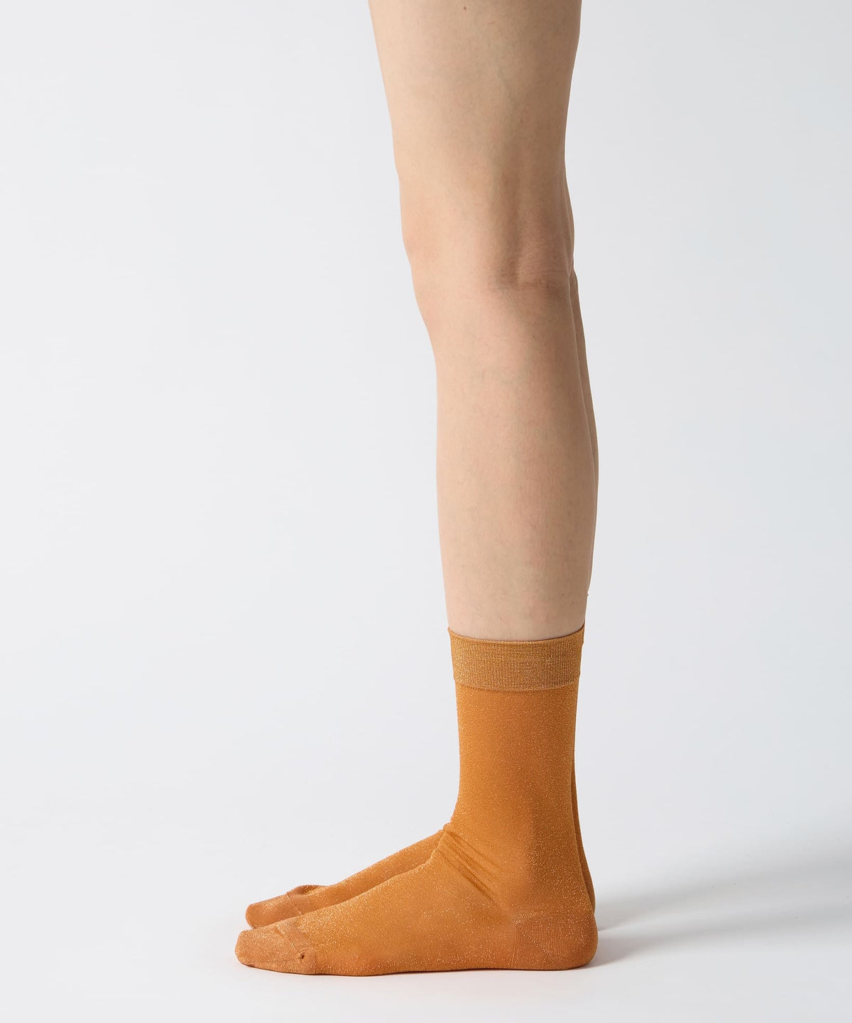 Lurex Sheer Socks - Orange