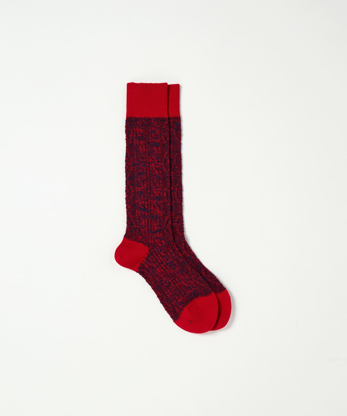 Mélange Cable Socks - Red