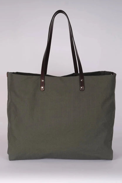 Grid Midi Tote - Green