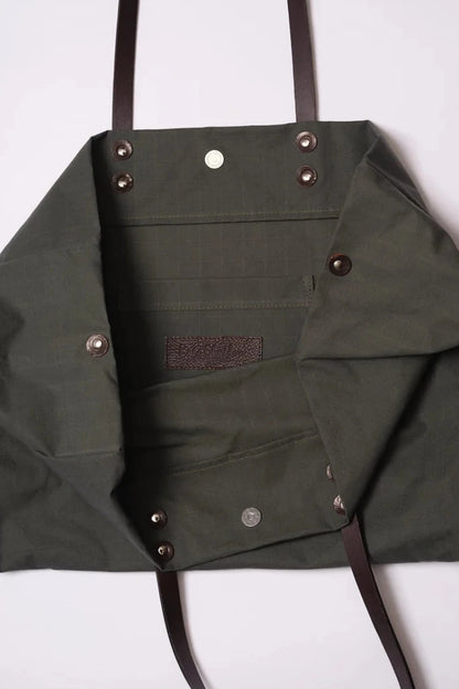 Grid Midi Tote - Green