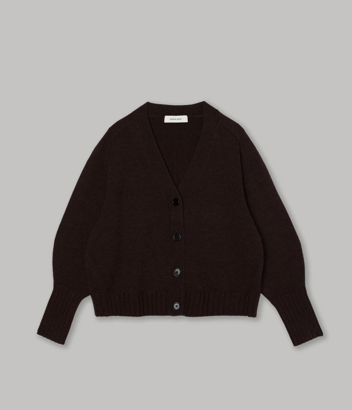 Balloon Sleeve Cardigan in Wood