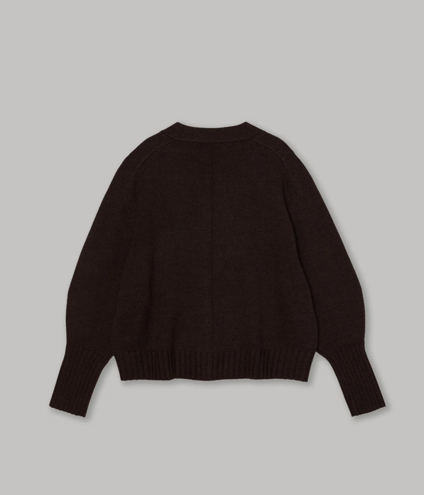 Balloon Sleeve Cardigan in Wood