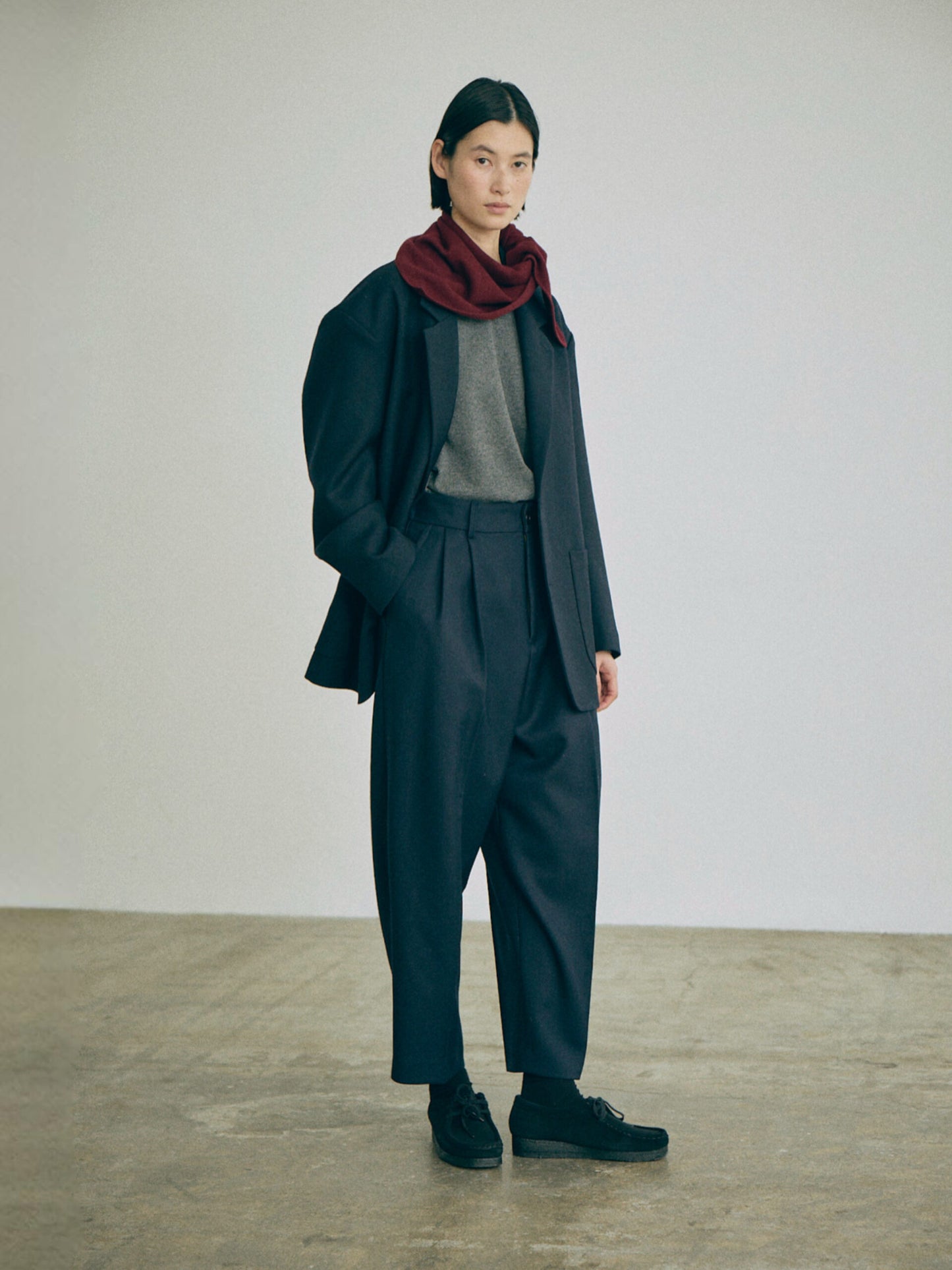 Leno Wool Pant - Navy